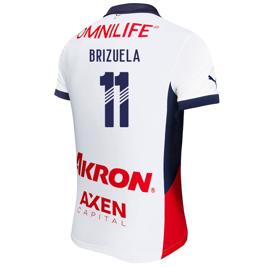 Niño Camiseta Isaác Brizuela #11 Blanco Rojo Azul 2ª Equipación 2024/25 La Camisa México