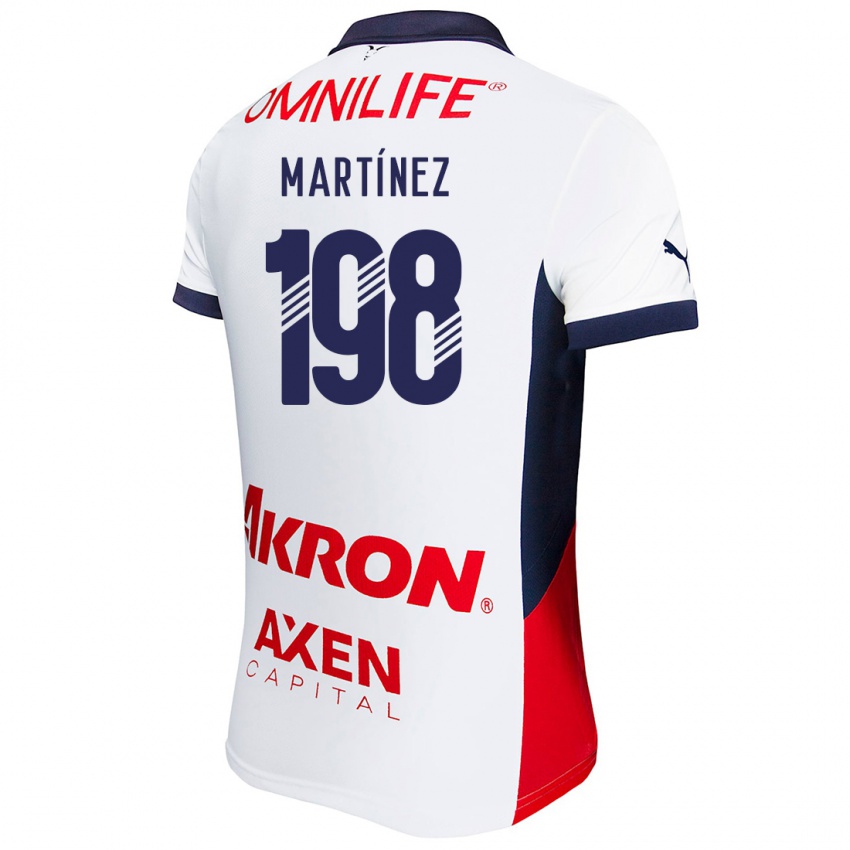 Niño Camiseta Andrew Martínez #198 Blanco Rojo Azul 2ª Equipación 2024/25 La Camisa México