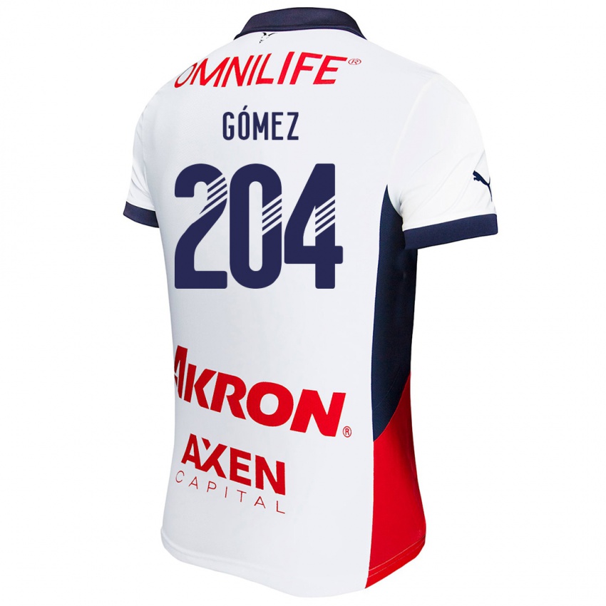 Niño Camiseta Luis Gómez #204 Blanco Rojo Azul 2ª Equipación 2024/25 La Camisa México