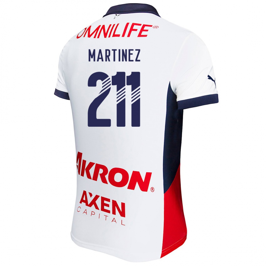 Niño Camiseta Diego Martínez #211 Blanco Rojo Azul 2ª Equipación 2024/25 La Camisa México