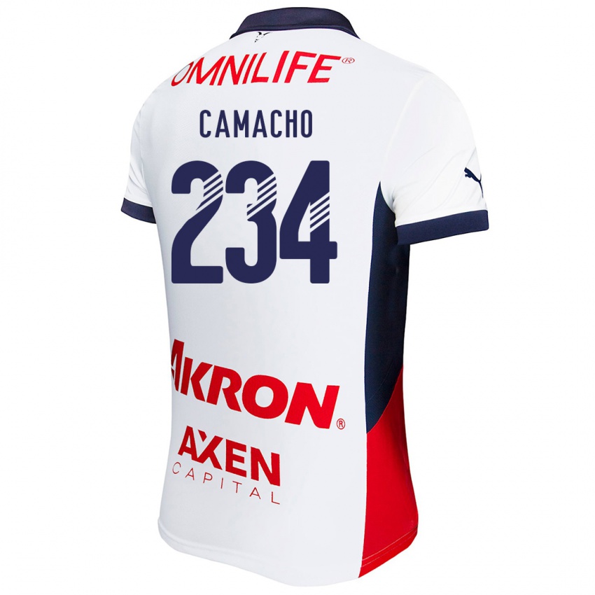 Niño Camiseta Xandor Camacho #234 Blanco Rojo Azul 2ª Equipación 2024/25 La Camisa México