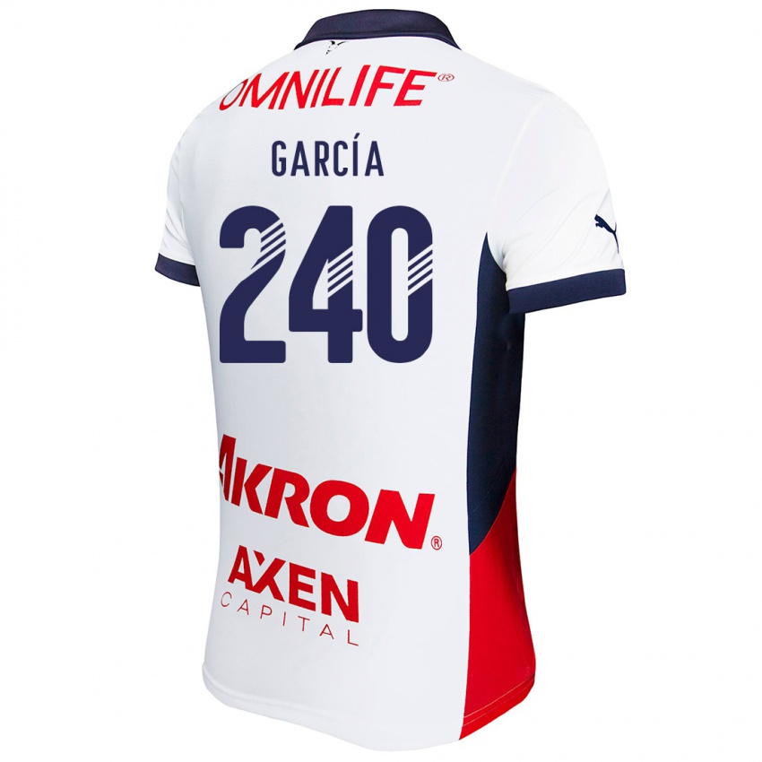 Niño Camiseta Víctor García #240 Blanco Rojo Azul 2ª Equipación 2024/25 La Camisa México