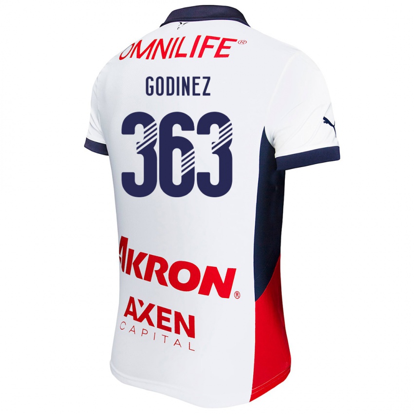 Niño Camiseta André Godinez #363 Blanco Rojo Azul 2ª Equipación 2024/25 La Camisa México