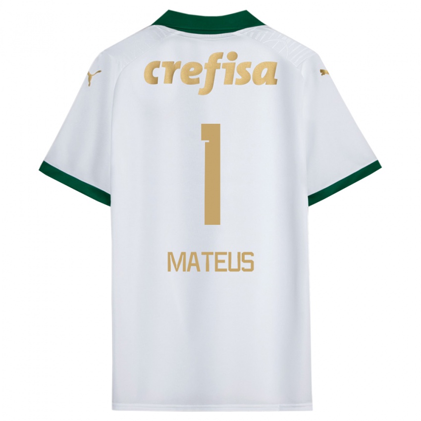 Niño Camiseta Mateus #1 Blanco Verde 2ª Equipación 2024/25 La Camisa México