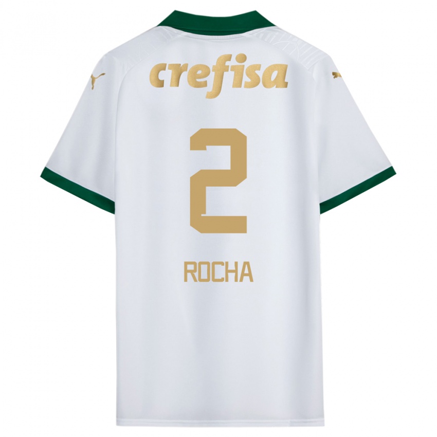 Niño Camiseta Marcos Rocha #2 Blanco Verde 2ª Equipación 2024/25 La Camisa México