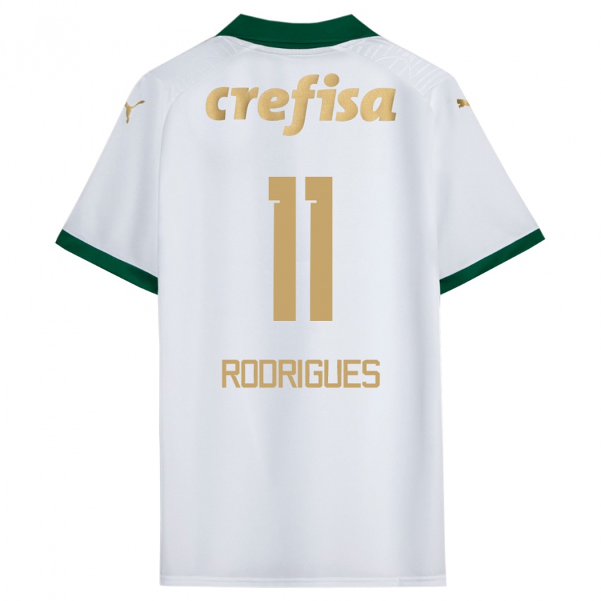 Niño Camiseta Bruno Rodrigues #11 Blanco Verde 2ª Equipación 2024/25 La Camisa México