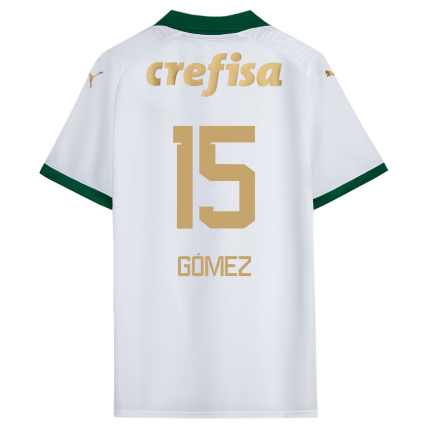 Niño Camiseta Gustavo Gomez #15 Blanco Verde 2ª Equipación 2024/25 La Camisa México