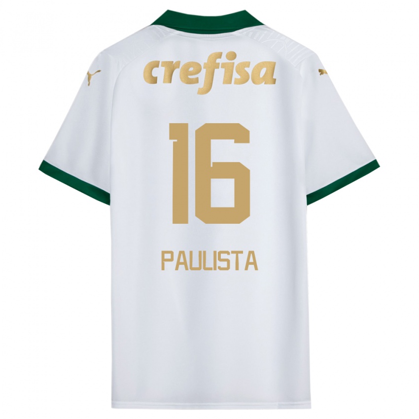 Niño Camiseta Caio Paulista #16 Blanco Verde 2ª Equipación 2024/25 La Camisa México