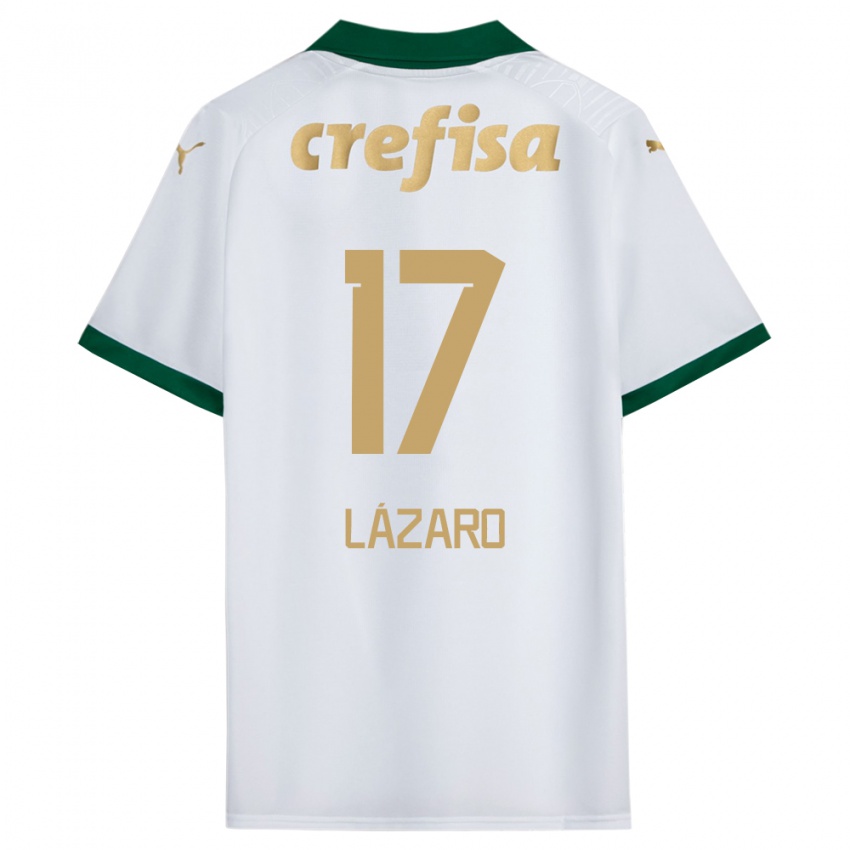 Niño Camiseta Lazaro #17 Blanco Verde 2ª Equipación 2024/25 La Camisa México