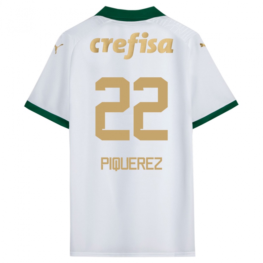 Niño Camiseta Joaquin Piquerez #22 Blanco Verde 2ª Equipación 2024/25 La Camisa México