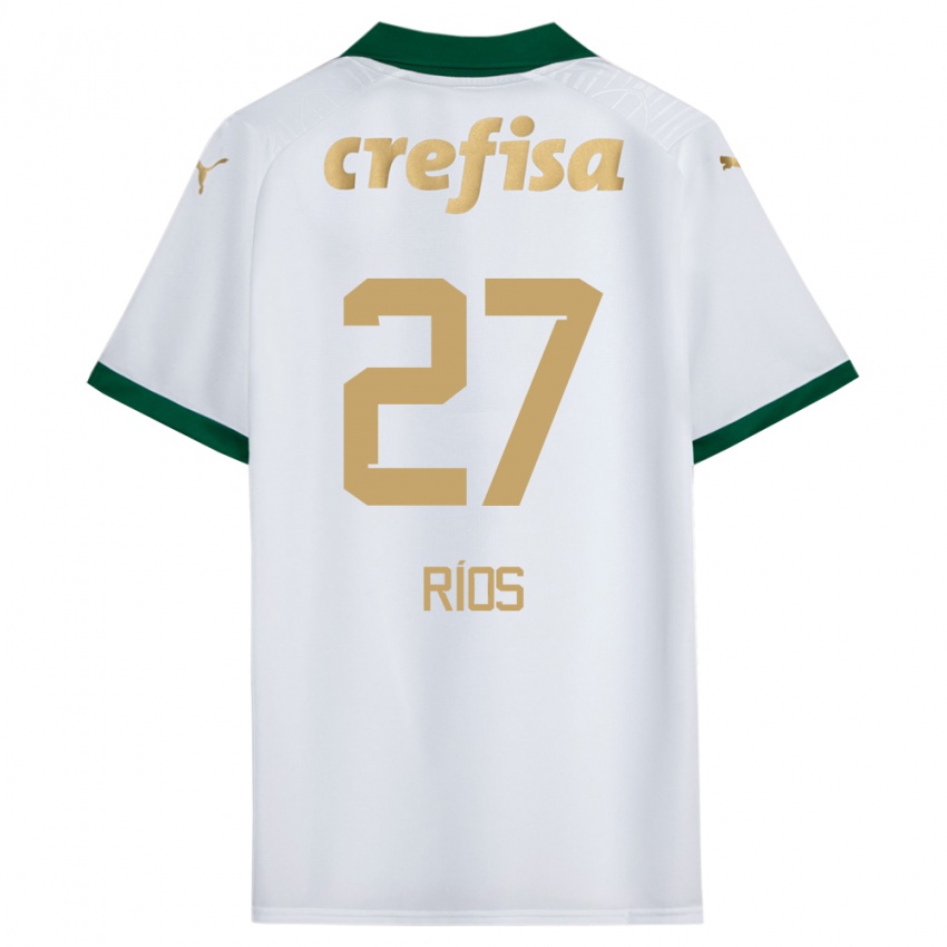 Niño Camiseta Richard Ríos #27 Blanco Verde 2ª Equipación 2024/25 La Camisa México