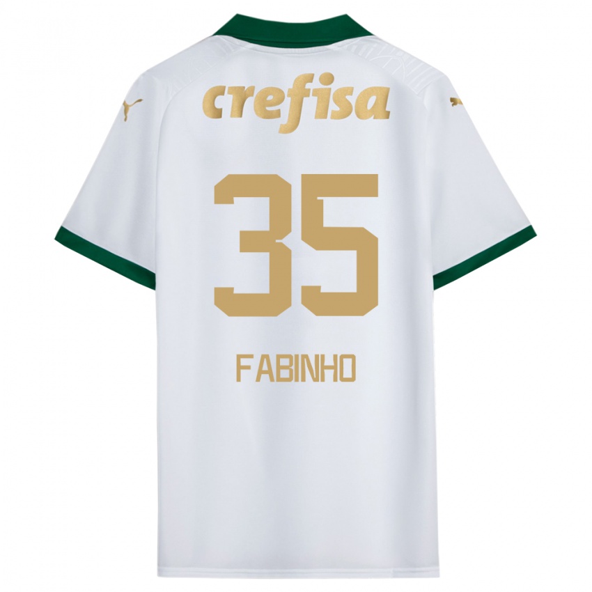 Niño Camiseta Fabinho #35 Blanco Verde 2ª Equipación 2024/25 La Camisa México