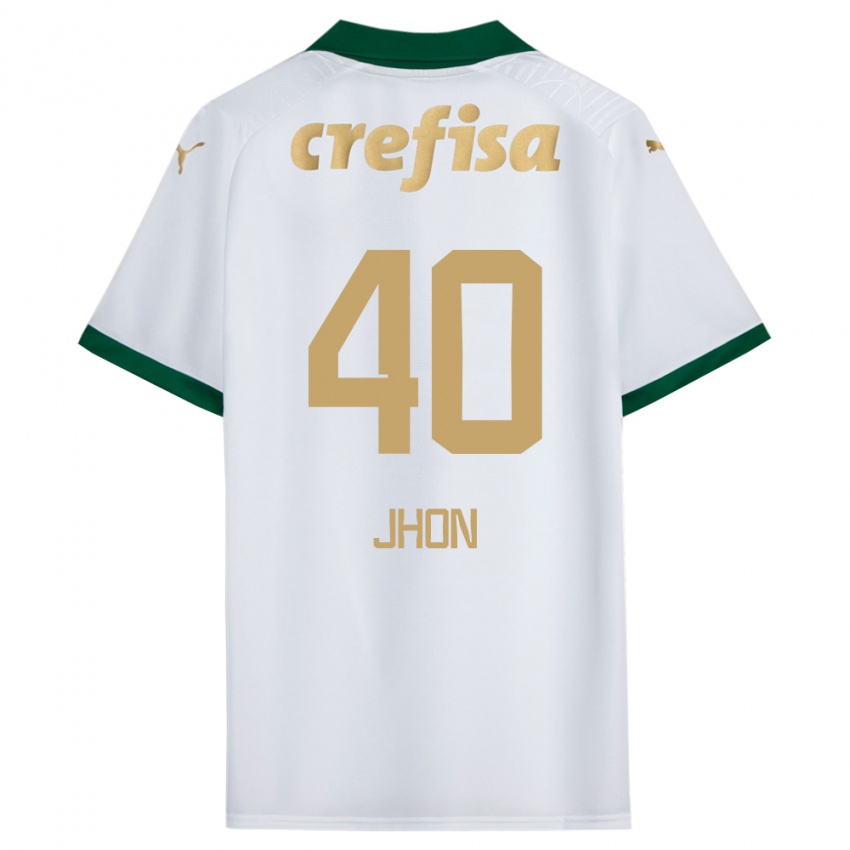 Niño Camiseta Jhon Jhon #40 Blanco Verde 2ª Equipación 2024/25 La Camisa México