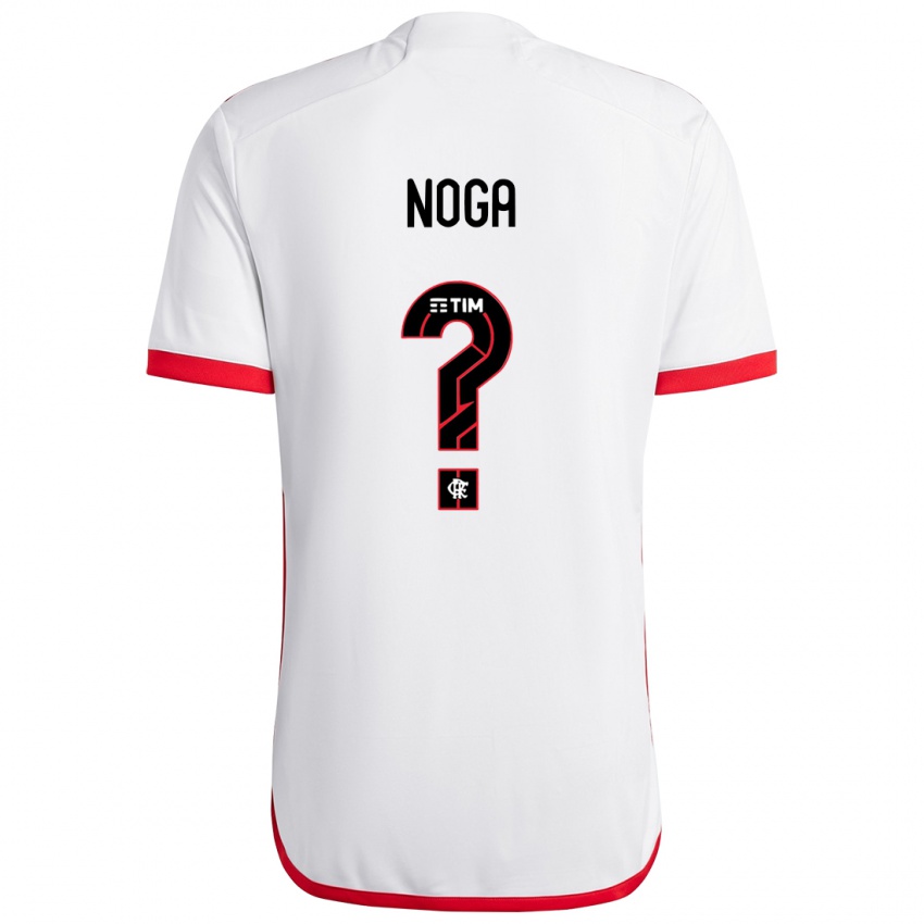 Niño Camiseta Gabriel Noga #0 Blanco Rojo 2ª Equipación 2024/25 La Camisa México