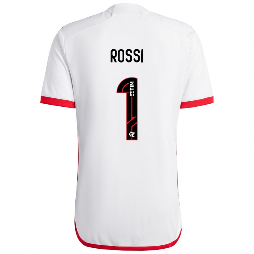 Niño Camiseta Agustin Rossi #1 Blanco Rojo 2ª Equipación 2024/25 La Camisa México