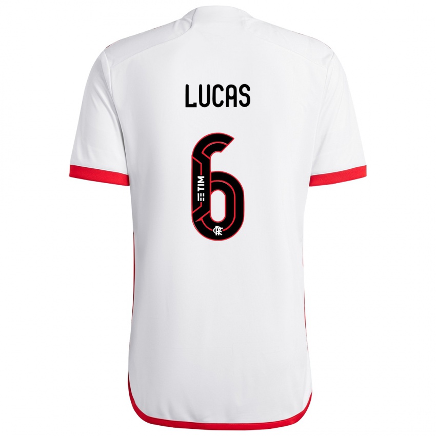 Niño Camiseta Ayrton Lucas #6 Blanco Rojo 2ª Equipación 2024/25 La Camisa México