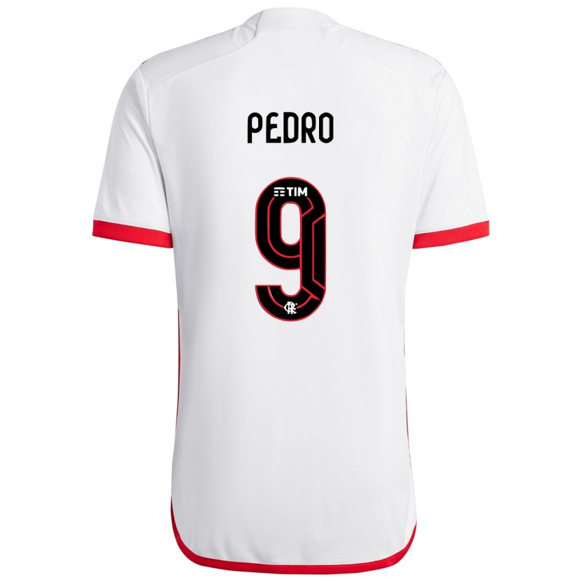 Niño Camiseta Pedro #9 Blanco Rojo 2ª Equipación 2024/25 La Camisa México