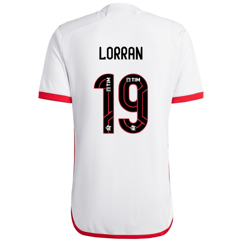 Niño Camiseta Lorran #19 Blanco Rojo 2ª Equipación 2024/25 La Camisa México