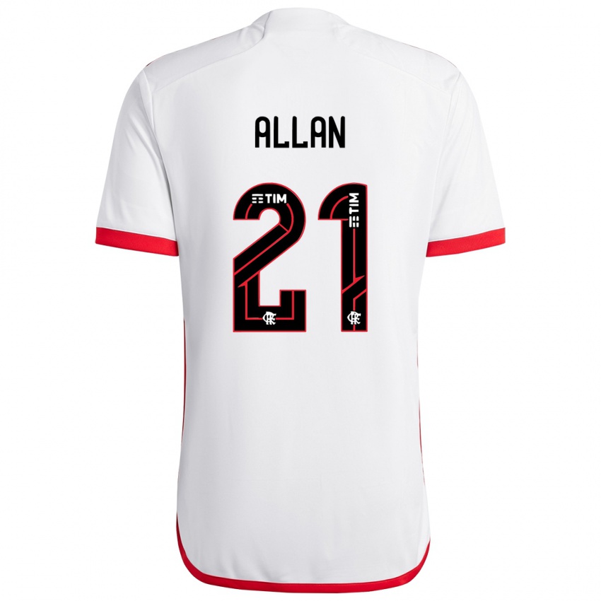 Niño Camiseta Allan #21 Blanco Rojo 2ª Equipación 2024/25 La Camisa México