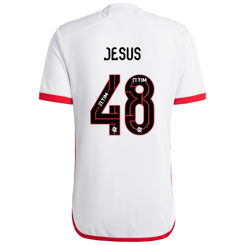 Niño Camiseta Igor Jesus #48 Blanco Rojo 2ª Equipación 2024/25 La Camisa México