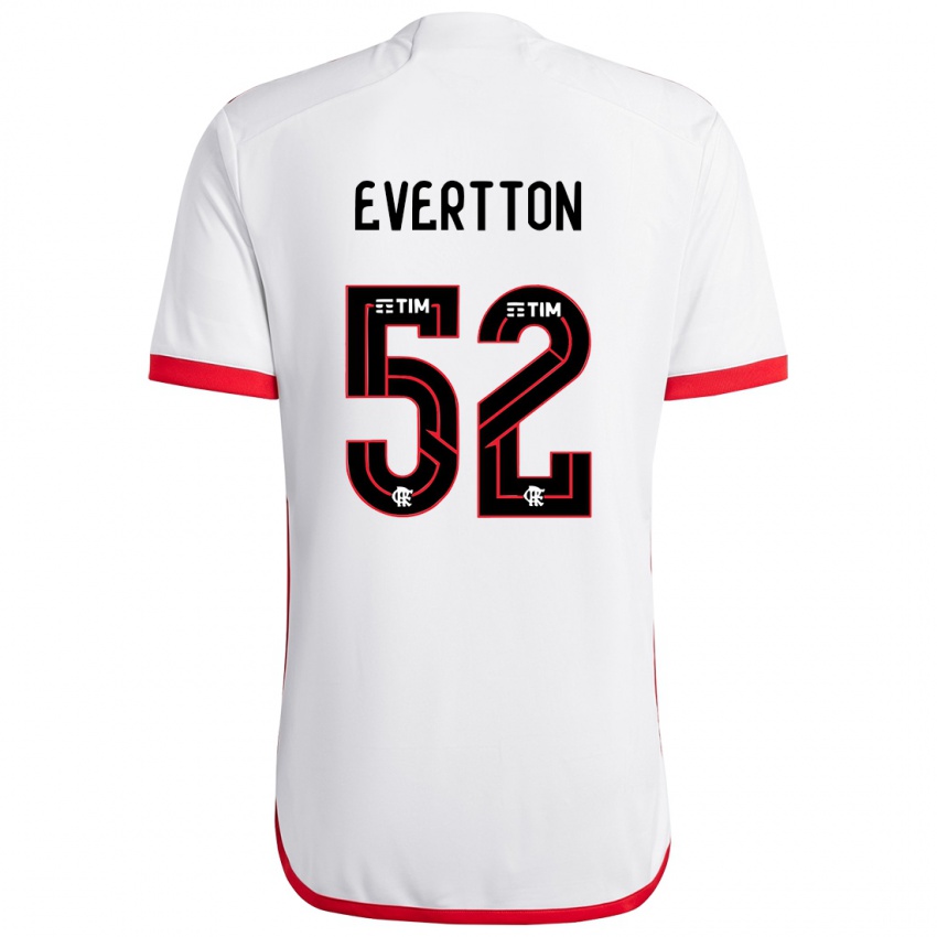 Niño Camiseta Evertton #52 Blanco Rojo 2ª Equipación 2024/25 La Camisa México