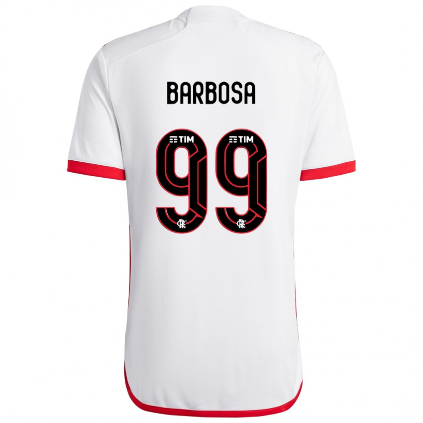 Niño Camiseta Gabriel Barbosa #99 Blanco Rojo 2ª Equipación 2024/25 La Camisa México