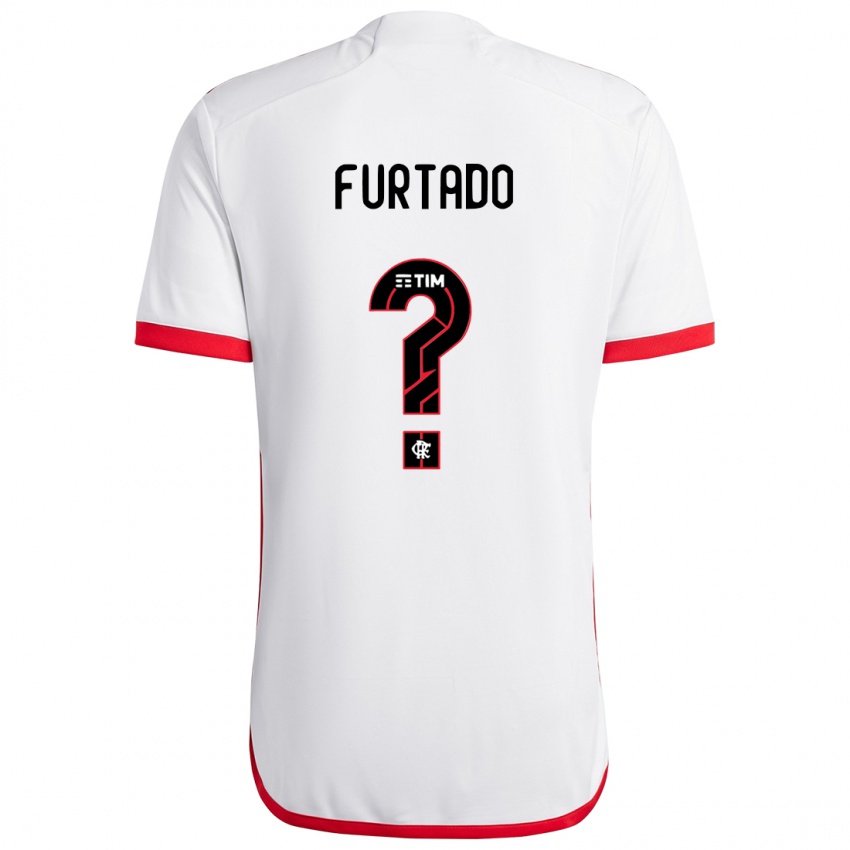 Niño Camiseta Lucas Furtado #0 Blanco Rojo 2ª Equipación 2024/25 La Camisa México