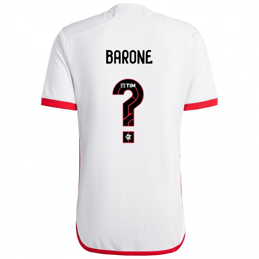 Niño Camiseta Caio Barone #0 Blanco Rojo 2ª Equipación 2024/25 La Camisa México