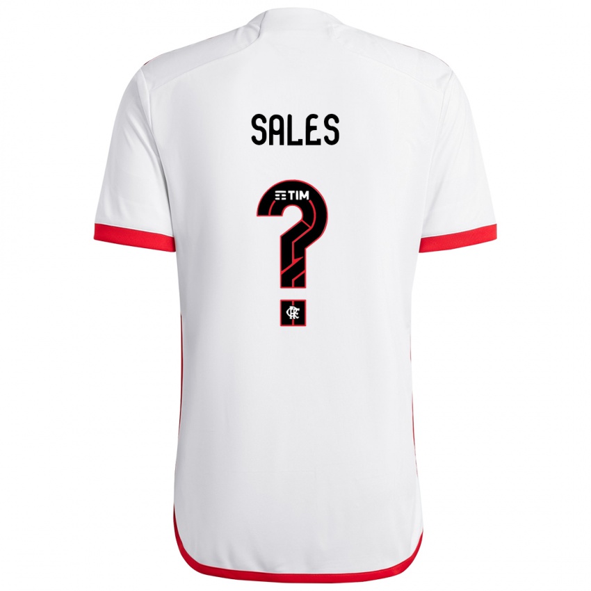 Niño Camiseta Daniel Sales #0 Blanco Rojo 2ª Equipación 2024/25 La Camisa México