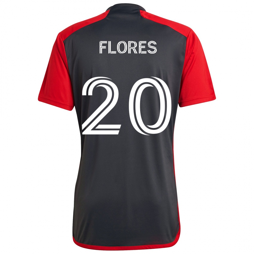 Hombre Camiseta Deybi Flores #20 Rojo Grayn 1ª Equipación 2024/25 La Camisa México