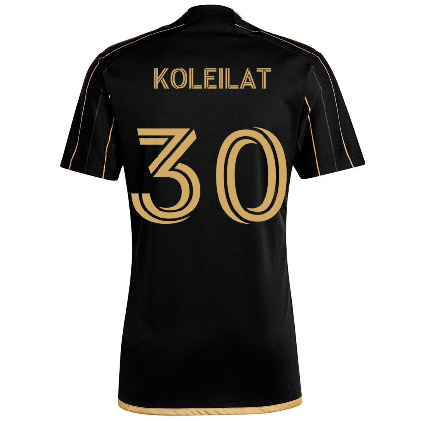 Hombre Camiseta Jassem Koleilat #30 Oro Negro 1ª Equipación 2024/25 La Camisa México