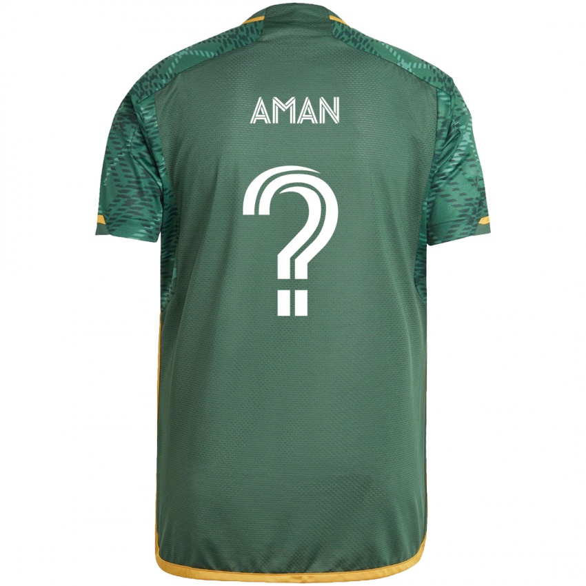 Hombre Camiseta Cole Aman #0 Verde Naranja 1ª Equipación 2024/25 La Camisa México