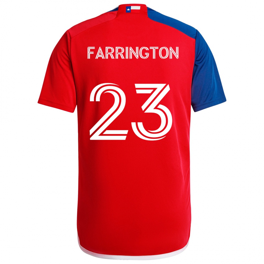 Hombre Camiseta Logan Farrington #23 Azul Rojo 1ª Equipación 2024/25 La Camisa México