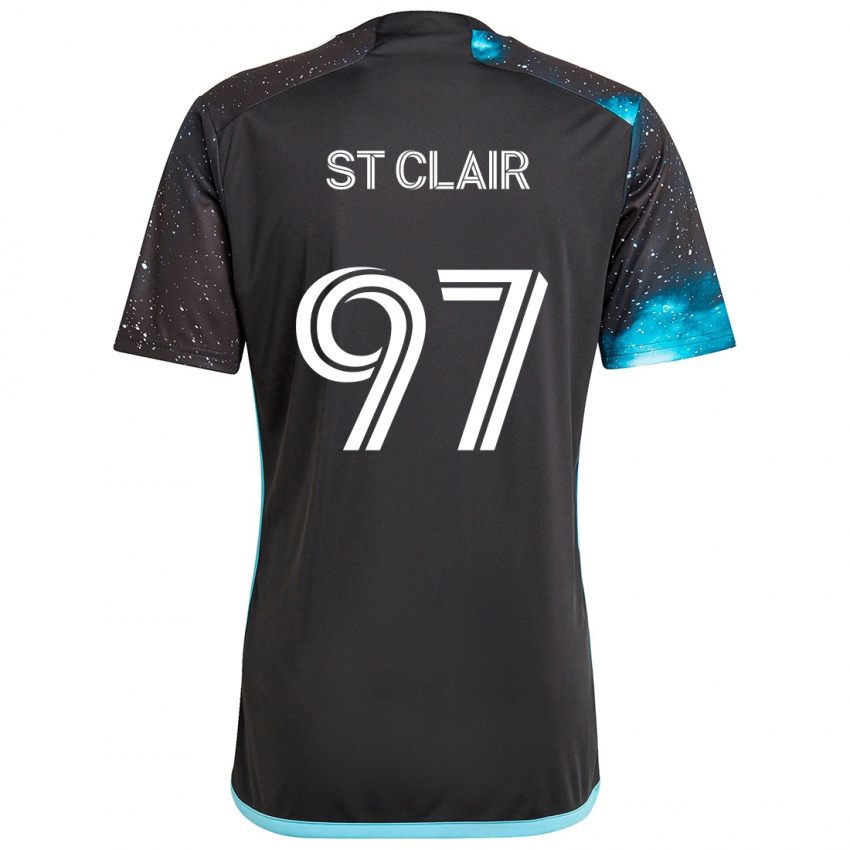 Hombre Camiseta Dayne St. Clair #97 Azul Negro 1ª Equipación 2024/25 La Camisa México