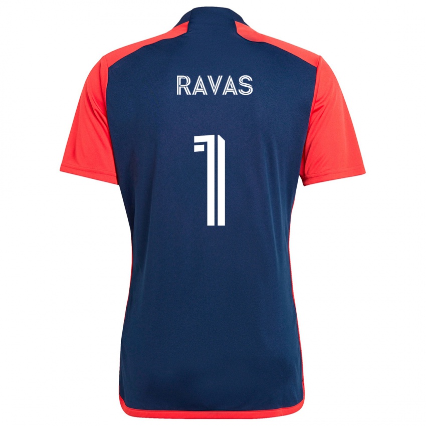 Hombre Camiseta Henrich Ravas #1 Azul Rojo 1ª Equipación 2024/25 La Camisa México