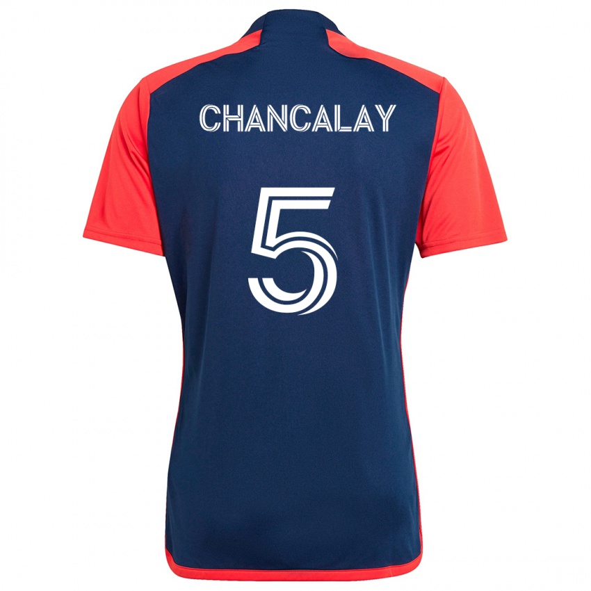 Hombre Camiseta Tomas Chancalay #5 Azul Rojo 1ª Equipación 2024/25 La Camisa México