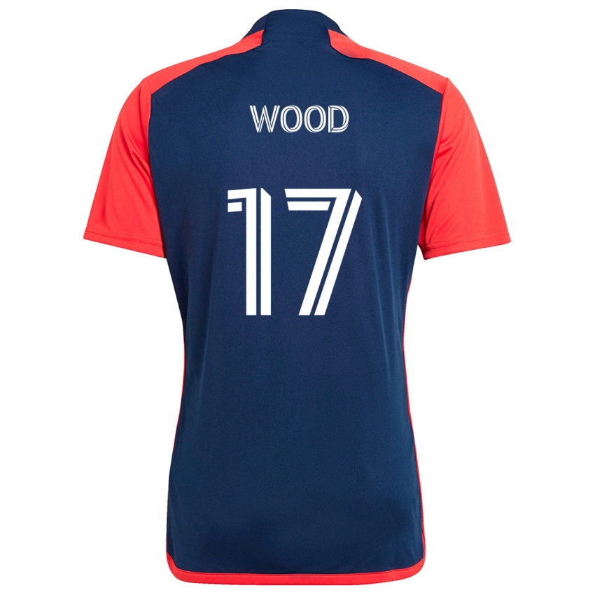 Hombre Camiseta Bobby Wood #17 Azul Rojo 1ª Equipación 2024/25 La Camisa México