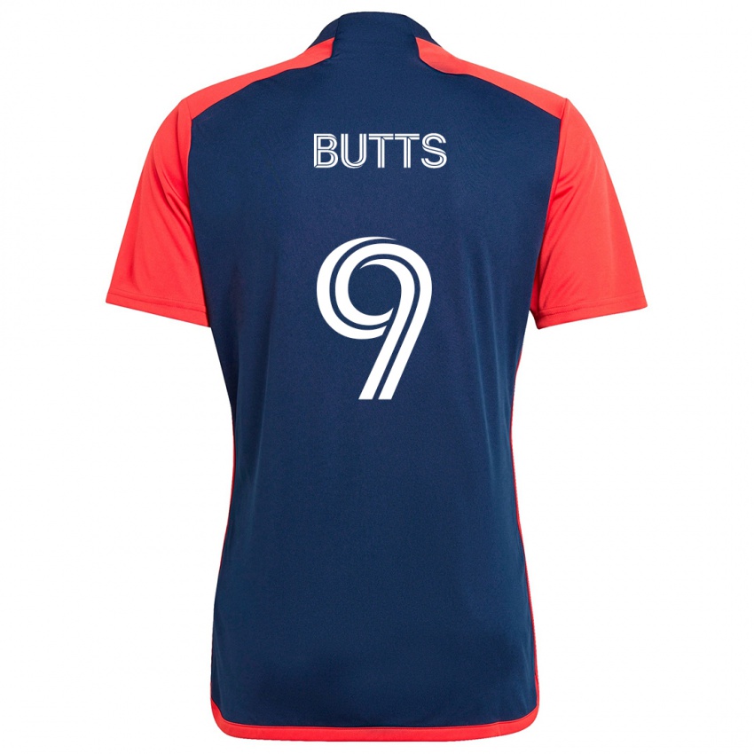 Hombre Camiseta Liam Butts #9 Azul Rojo 1ª Equipación 2024/25 La Camisa México