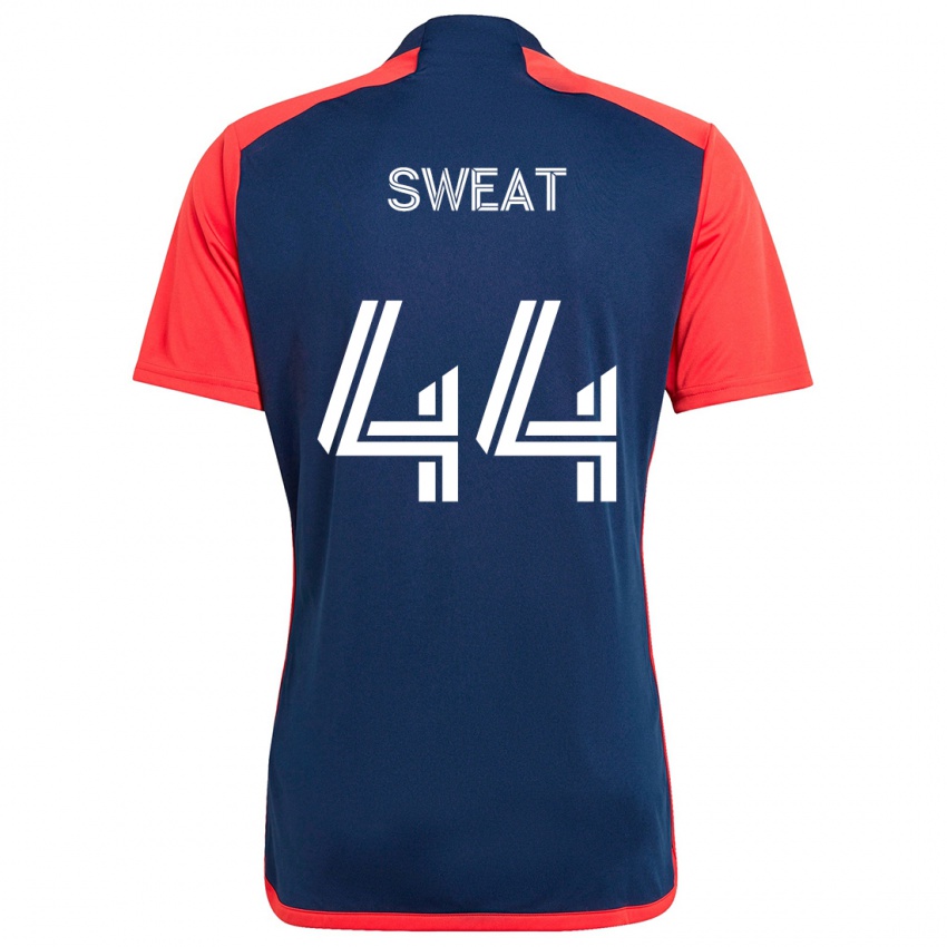 Hombre Camiseta Ben Sweat #44 Azul Rojo 1ª Equipación 2024/25 La Camisa México