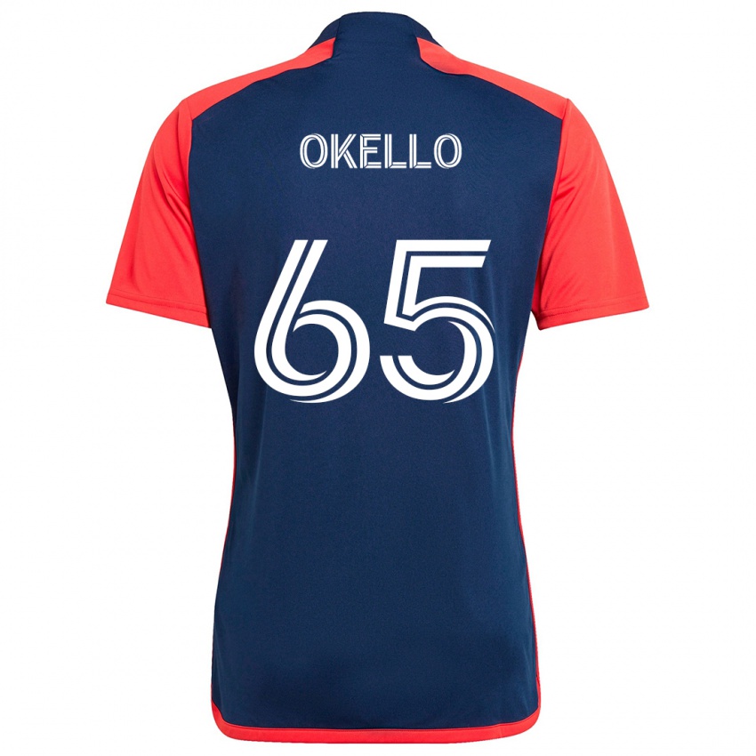 Hombre Camiseta Noble Okello #65 Azul Rojo 1ª Equipación 2024/25 La Camisa México