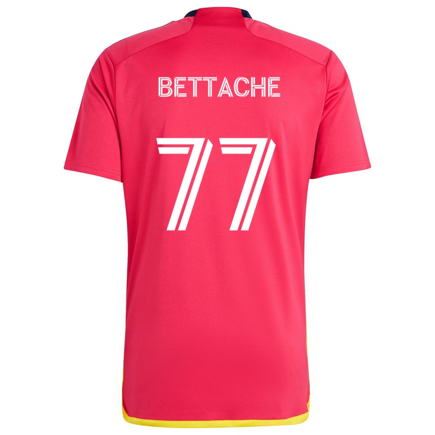 Hombre Camiseta Faysal Bettache #77 Rojo Azul 1ª Equipación 2024/25 La Camisa México