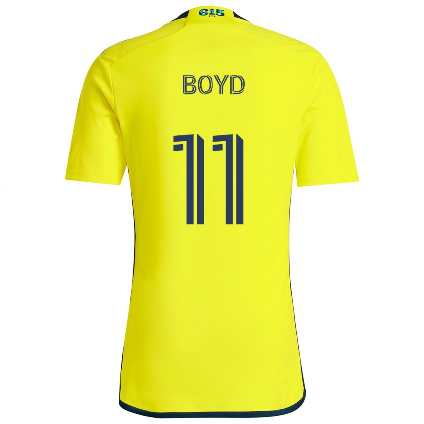 Hombre Camiseta Tyler Boyd #11 Amarillo Azul 1ª Equipación 2024/25 La Camisa México