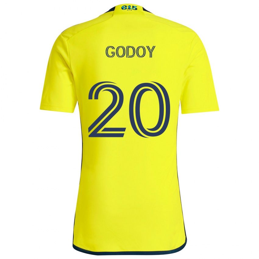 Hombre Camiseta Aníbal Godoy #20 Amarillo Azul 1ª Equipación 2024/25 La Camisa México