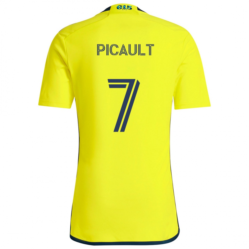 Hombre Camiseta Fafà Picault #7 Amarillo Azul 1ª Equipación 2024/25 La Camisa México