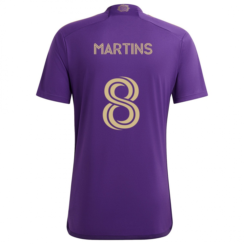 Hombre Camiseta Felipe Martins #8 Púrpura Amarillo 1ª Equipación 2024/25 La Camisa México