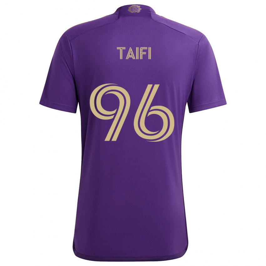 Hombre Camiseta Zakaria Taifi #96 Púrpura Amarillo 1ª Equipación 2024/25 La Camisa México