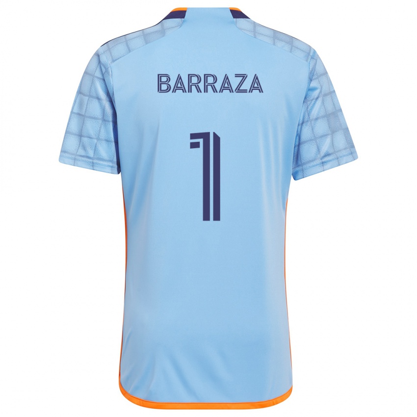 Hombre Camiseta Luis Barraza #1 Azul Naranja 1ª Equipación 2024/25 La Camisa México