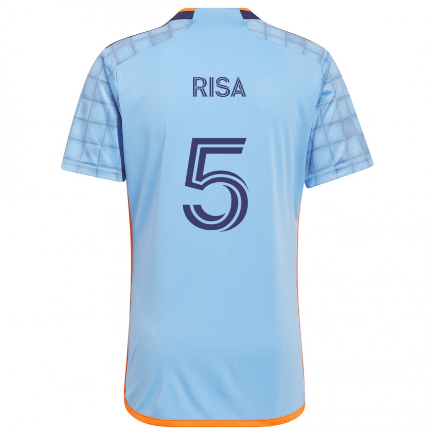 Hombre Camiseta Birk Risa #5 Azul Naranja 1ª Equipación 2024/25 La Camisa México