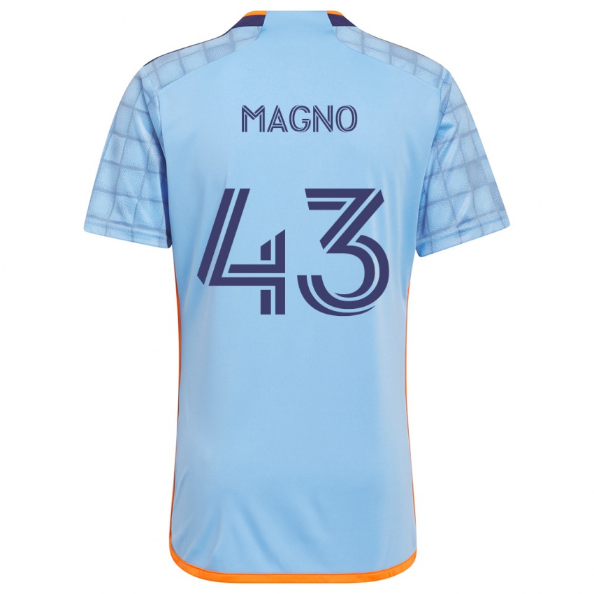 Hombre Camiseta Talles Magno #43 Azul Naranja 1ª Equipación 2024/25 La Camisa México