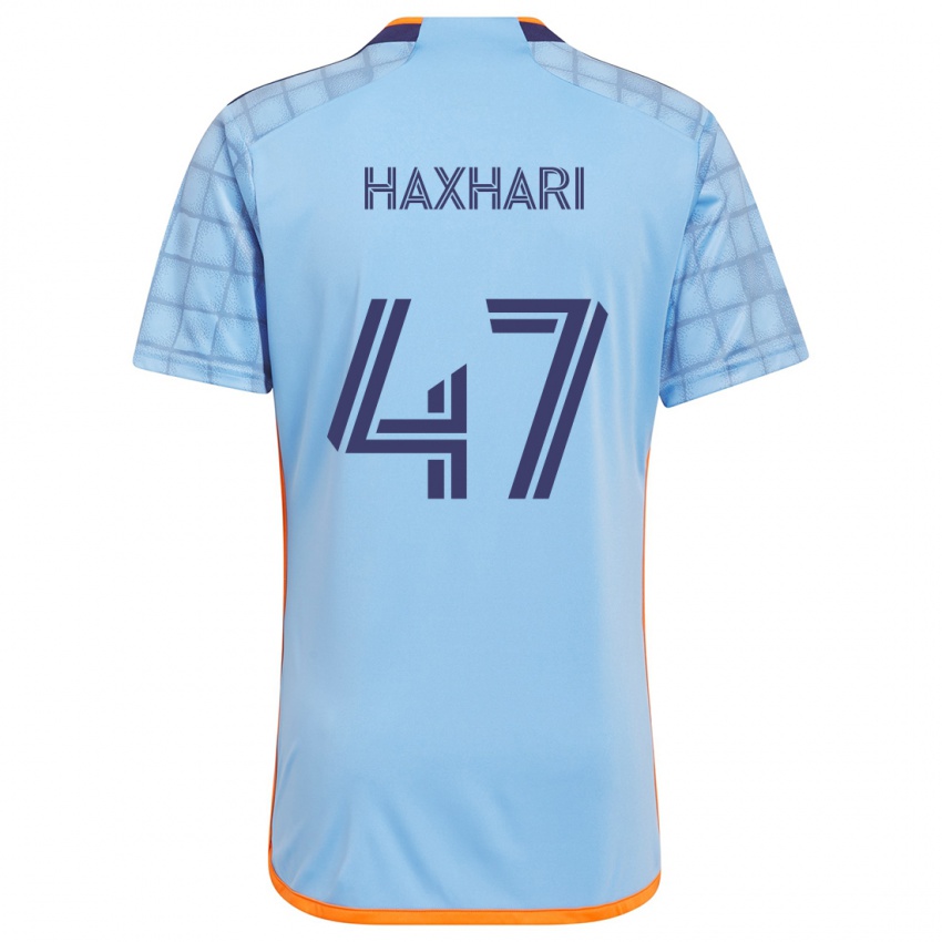 Hombre Camiseta Klevis Haxhari #47 Azul Naranja 1ª Equipación 2024/25 La Camisa México